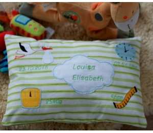 Stickdatei - ITH Kissen Willkommen Baby